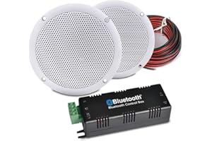SKYTRONIC Bluetooth Ceiling Speakers Waterproof 2 Speaker Home Audio Stereo Kit 160 Watts