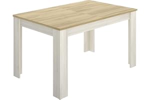 Homely - Mesa de Comedor o Cocina Extensible de diseño Moderno Dine, Tablero de partículas melaminizado, Color finés y Milano, de 140/190x90x77 cm