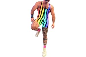 Bauzuoyo Sportlich Schwimmanzug Herren Jumpsuits Einteilige ärmellose Active Wrestling Trikot Gewichtheben Lightweight Wrestling Singuletts Athletic Supporters Slim Fit Sport Bodysuit