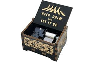Micteney Caja de música de los Beatles, regalos de The Beatles para hombres/niños, caja de música temática de los Beatles Let it be, impulsada por reloj de madera (Beatles)