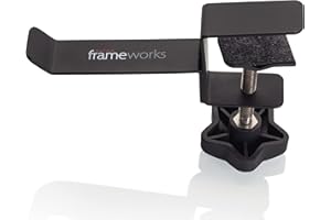 Gator Frameworks Cases Frameworks Kopfhöreraufhänger für Schreibtische (GFW-HP-HANGERDESK), Schwarz Klein