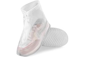 Caramote Waterproof Shoe Covers, Silicone Non-Slip Overshoes, Recyclable Shoe Booties Covers for Rain, Boot Covers for Outdoor, Shoes Cover for Men and Women Children