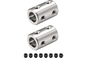 Axelkopplingsanslutning, styv koppling, motoraxelkoppling, axelkopplingar, 8 mm till 8 mm hål, kopplingsadapter för 3D-skrivare, för gör-det-själv-robotar, motortillbehör, 3D-skrivare, 2-pack