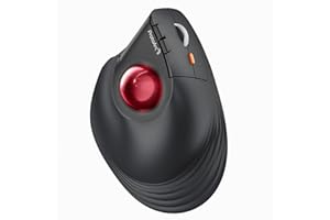 ProtoArc EM05 NL Pionowa mysz trackball, bezprzewodowa, Bluetooth, ergonomiczna mysz z obsługą palcami, możliwość ponownego ładowania, połączenie z 3 urządzeniami, kompatybilna z iPadem Mac, laptopem,