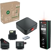 Bosch Home &amp; Garden Zamo Set Lazerli Uzaklık &Ouml;l&ccedil;er (25m &Ccedil;alışma Alanı, 4 sn. &Ouml;l&ccedil;me S&uuml;resi, 2 x AA Pil, &Ccedil;izgi Adapt&ouml;r&uuml;, Tekerl