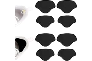 PLABBDPL 8 pcs de patchs de réparation de baskets Patch de talon adhésif Réparation de trou de basket Patch de talon Patch de trou de chaussure Convient à la plupart des types de chaussures, noir