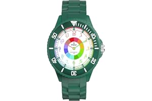Weayege Kinderuhr Jungen Mädchen,Lern Armbanduhr für Kinder,Kinderuhr für Jungen und Mädchen, Kinderuhr,Armbanduhr für Kinder Jungen und Mädchen,3ATM wasserdichte Analog Quarzuhr,Erlernen der Uhrzeit