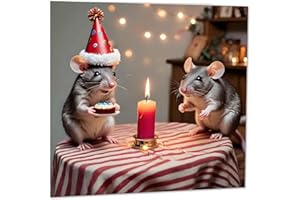 PURPLE FOX Kartka urodzinowa szczura słodkie szczury - 145 x 145 mm