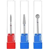 YUXIANLB 3 Diamond Nail Drill Bits Cuticle Ball Shape Nail Cutter Flame Drill Bit All In One Nail Preparation Kit For Manicur