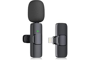 Gilye Lavalier Mikrofon für iPhone/Android, Mini Wireless Microphone Plug & Play lavalier mikrofon Wireless für YouTube/Facebook-Live-Stream, TikTok Vlog (Keine App und Bluetooth erforderlich)
