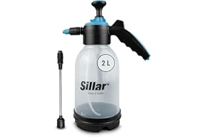 Sillar Spryskiwacz ogrodowy ciśnieniowy 2 L – lanca 22 cm, regulowana dysza, półprzezroczysty zbiornik, zawór bezpieczeństwa