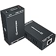 Steetek HDMI Extender 1080P@60Hz, 3D, Over Single Cat5E/Cat6/Cat 7 Cable Full HD Uncompressed Transmit Up To 164 Ft(50M), EDID And POC Function Supported (Transmitter And Receiver)