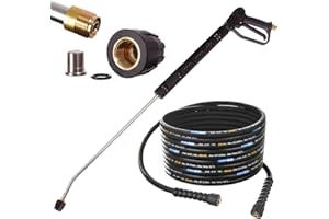 TECHKAR CIEPŁA WODA Pistolet 15m Wąż 250bar DN8 Dysza do Myjki Wysokociśnieniowej Karcher HD HDS