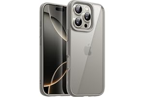 ‎JETECH JETech Etui dla iPhone 16 Pro 6,3 Cala, Odporna na Wstrząsy Osłona Bumper Telefonu, Jednokolorowa Matowe Ramka z TPU, Odporny na Zarysowania Przejaśniać Tył (Tytan Naturalny)