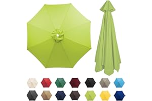 IRUGS Universal Umbrella Replacement Cloth 6 Arms/8 Arms，Patio Umbrella Cover Cloth ，Replacement Parasol Canopy，2.7 M/3.0M，Parasol Umbrella Replacement Cover (Canopy Only) ( Color : Grass green , Size : 6 R