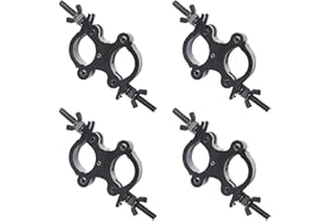 JINDAAUDIO 4Pack Garras para Truss Clamp Doble Abrazadera Giratoria Luz Escenario, Gancho para Truss 40-52mm Garras Luces Lighting Hook Clamps, Carga 250kg Andamiaje Soporte Luz Enganche Colgar para Cabeza Movil
