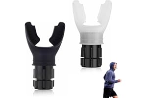 VCSJW 2PCS Tragbares Atemtrainer Breathing Trainer,Atemtrainer Lungentrainer,Lungentrainer,Breathing Trainer,Lungenübungsgerät Mit Einstellbarem Widerstand,Verbessert Die Kraftausdauer (Weiß Und Schwarz)