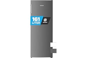 Heinrich´s Gefrierschrank 161L Volumen, Freezer, No-Frost Schutz, 3x Gefrierschubladen, 2x Schubfächer, LED-Display, wechselbarer Türanschlag, Alarmfunktion, Temperatur: -14°C~-22°C, Heinrich´s (inox)