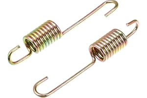 X AUTOHAUX 2pcs 8cm Length Gold Tone Motorcycle Brake Pedal Return Spring