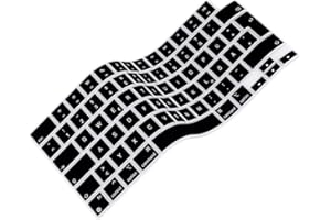 Arisase Ultradünne Silikon-Tastatur-Schutzhülle für MacBook Air 13,6 Zoll (Modell: A2681), mit M2-Chip 2022, weiches Zubehör, EU/UK-Layout (Deutsch-Schwarz)