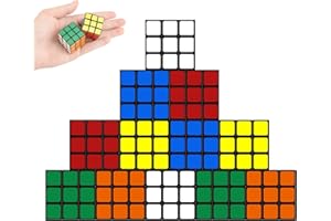 ARADOEA 12 PCS Party Puzzles Mini Magic Cubes Set Portable 3x3cm Rubix Cubes Party Bags Fillers for Kids Adults and Elderly Educational Gift Party Favors Brain Teaser Puzzle Game for Boys Girls