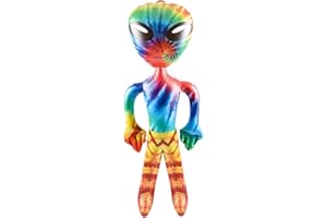 ARROMI 90 cm Inflatable Alien, Blow up Alien, Large for Halloween Decorations, Space Theme Party, Birthday Party Decor, 90 Cm Blow-Up Figure