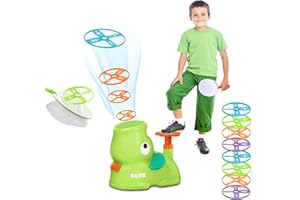 FOR21JOYS Flying Discs Launcher Toy for Kids