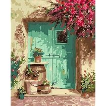 TOSTOG Paint By Numbers Per Adulti: Kit Casa E Barca Su Tela 30x40cm Con Cornice, Colori Acrilici E Pennelli