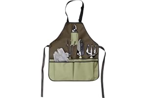 LHLZNB Waterproof Oxford Cloth Garden Apron with Pockets - Multifunction Tool Holder for Gardening, Cooking, Cleaning and Woodworking