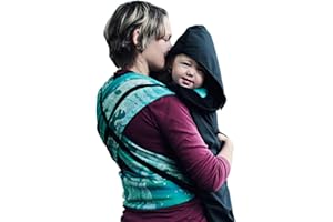 BundleBean - Babywearing All-Weather Waterproof Sling and Baby Carrier Cover (Plain Black) - Rain Cover with Fleece Lining, Universal Fit, Fits Front & Back Carriers, Protection from Rain & Wind