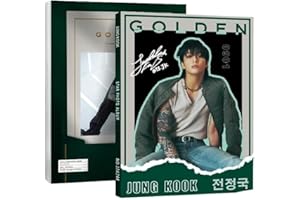KAIZUKICHIN KPOP BTS JUNGKOOK 37A244-JK Fotoalbum mit Peripheriegeräten, goldfarben