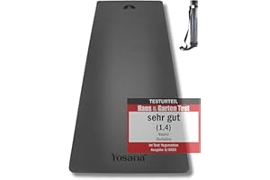 ‎YOSANA Yosana Yogamatte aus Naturkautschuk | extrem rutschfest | ULTRA GRIP Oberfläche aus ECO PU | extra breit 68cm | inklusive Tragegurt | Yoga matte 183x68cm | 4mm dünn