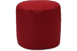 ‎YOGABOX Yogabox Glückssitz Rondo Big D – Meditationskissen | Baumwolle mit Buchweizenschalenfüllung | Ergonomisch 28 cm Höhe für große Menschen über 1,95 m