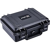 Lykus HC-1810 Mini Hard Koffer Droogbox met Schuim, Binnenmaat 18 x 12 x 3,7 cm, IP66 spatwaterdicht Geschikt voor mobiele telefoons, gereedschap, kleine apparaten en meer