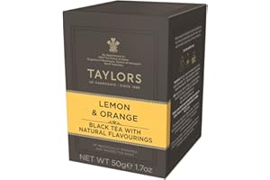 GENERICO Taylors of Harrogate | Tè Nero Limone & Arancia | Tè Nero Agrumi Mix | Tè Nero Limone - 20 Bustine di Tè (50 Gr) | Black Tea Lemon Orange Bustine