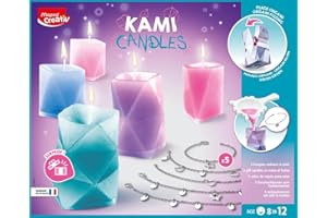 MAPED Creativ - Kami Candles - Coffret pour créer des Bougies Origami avec Surprises Bijoux - Fabriqué en France - Loisirs créatifs pour Enfants dès 8 Ans Multicolore