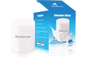 WinArrow Cartouche Filtrante Remplaçable Universelle à Rendement élevé Enlèvent Chlore Métaux Lourds et Odeurs Purificateur d'adoucisseur eau Fixe / Handheld pour Cheveux et Peau Plus Sains Cuisine