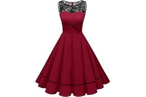 Bbonlinedress Robe Vintage Femme Années 50s 60s Audrey Hepburn de Soirée Cocktail Mariage Fête