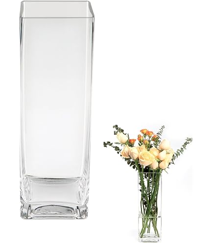 VASO QUADRATO IN VETRO 8X8X8 TRASPARENTE %- Zorzetto web