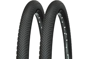 MICHELIN - Lot de Deux Pneus Tringles Rigides - Noir - Access Line - Adhérence et Longévité - pour Usage Quotidien