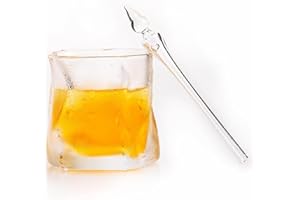 Prefdo Whiskey Glas Wasserpipette, Glaspipette für Bourbon, Scotch & Rum, Präzisionsverdünnungswerkzeug mit Geschenkbox, kompakt und tragbar, elegantes Barzubehör
