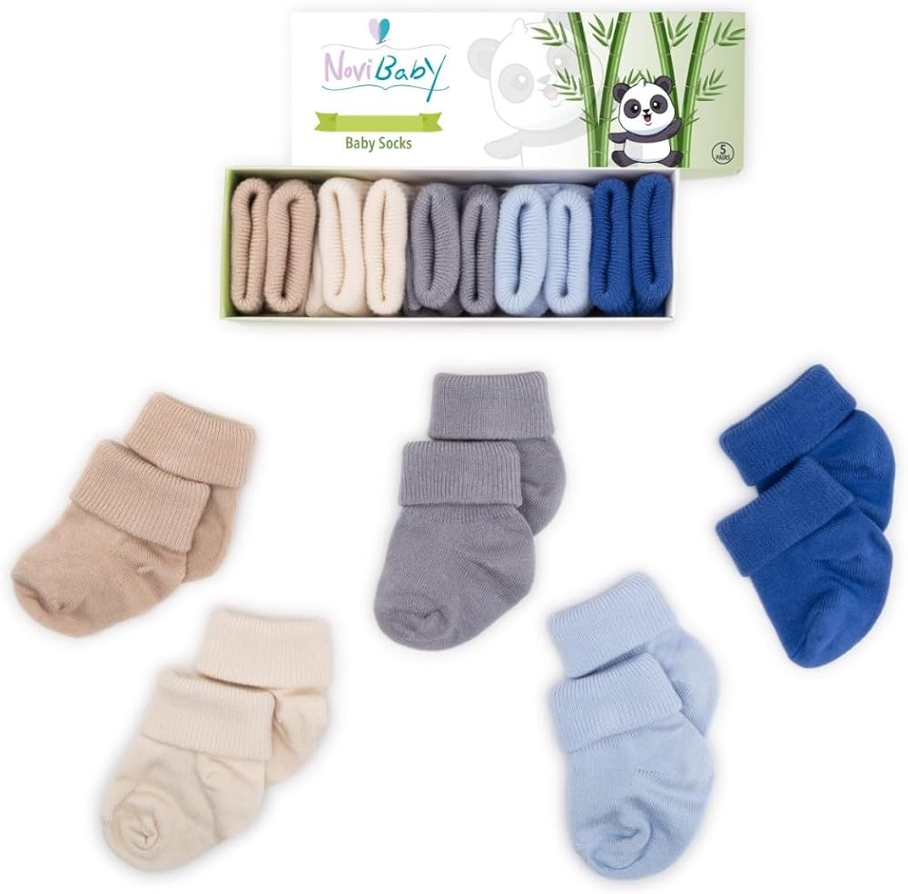 Novibaby 5'li Bambu Yenidoğan Bebek Çorap