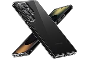 MobNano für Samsung Galaxy S25 Ultra Hülle, Klar Stoßfest Handyhülle für Samsung S25 Ultra Slim Transparent Bumper Case [Militärschutz & Nie Vergilbung] Dünn Durchsichtige Schutzhülle - Schwarz