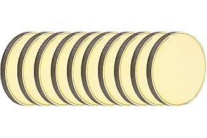 sourcing map Lot de 10 plaques rondes en laiton pur de 30 mm de diamètre, feuilles de cuivre pur H62 de 2 mm pour travaux manuels, bricolage, réparations électriques, utilisation industrielle