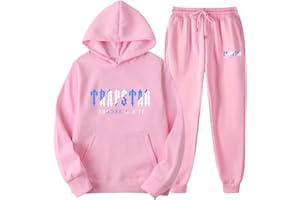 XYYYHTL Trapstar Hoodie Trapstar Tracksuit Tracksuit Mens Full Set Jogging Set Hooded Jacket + Pants Trapstar Pocket Tracksuit Unisex with Letter Print Suit for Autumn and Winter Trapstar Shirt