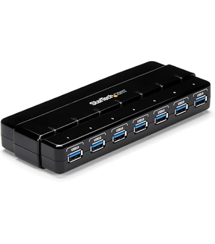 10-poorts USB 3.0-hub met laad- en 10-poorts USB 3.0-hub met laad- en