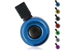 WASAGA Bike Bell 7 Colores Mini aleación de Aluminio Anillo de Bicicleta Sonido Claro nítido Sonido Cuerno Accesorios para Bicicleta de Mountain Road, Adecuado para Adultos Niños Niños Chicas