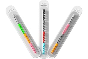 LAPSTER Spiral Charger Spiral Charger Cable Protectors for Wires Data Cable Saver Charging Cord Protective Cable Cover Set of