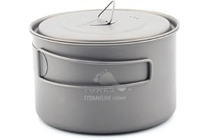 TOAKS Pure Titanium Cup Ultralight Outdoor Mug with Lid and Foldable Handle Camping Cookware