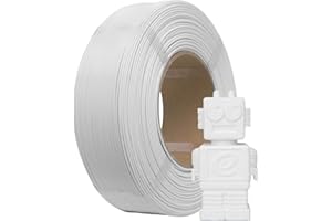 eSUN PLA Refill Filamento di ricarica 1,75 mm, filamento di stampa 3D senza spago Precisione, bobina da 1 kg (2,2 libbre) Filamento PLA veloce per stampanti ad alta velocità, Bianco